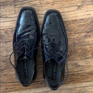 Via Spiga Men Patent Leather Laconi Oxford Shoes